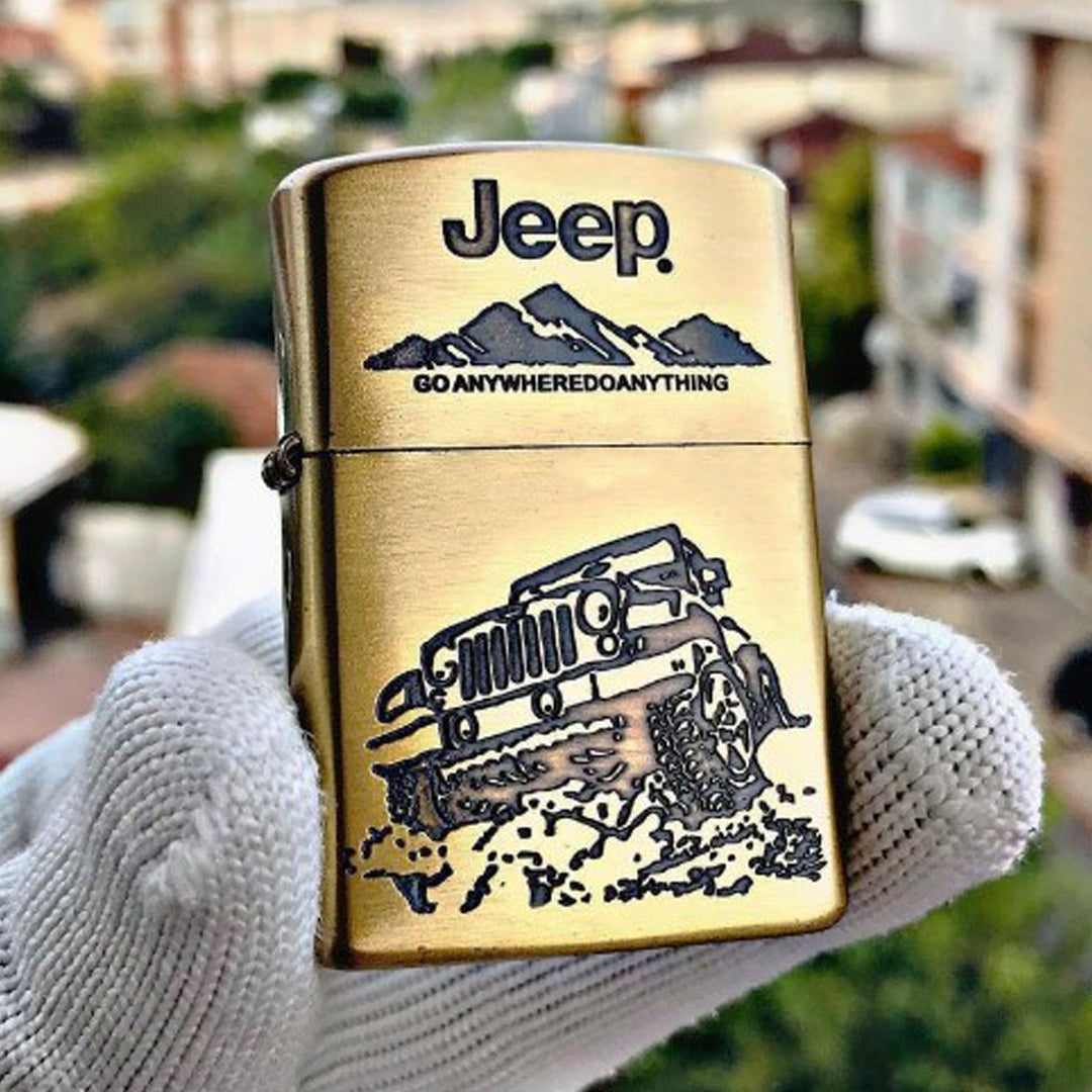 Zippo Jeep Golden Engraved Lighter
