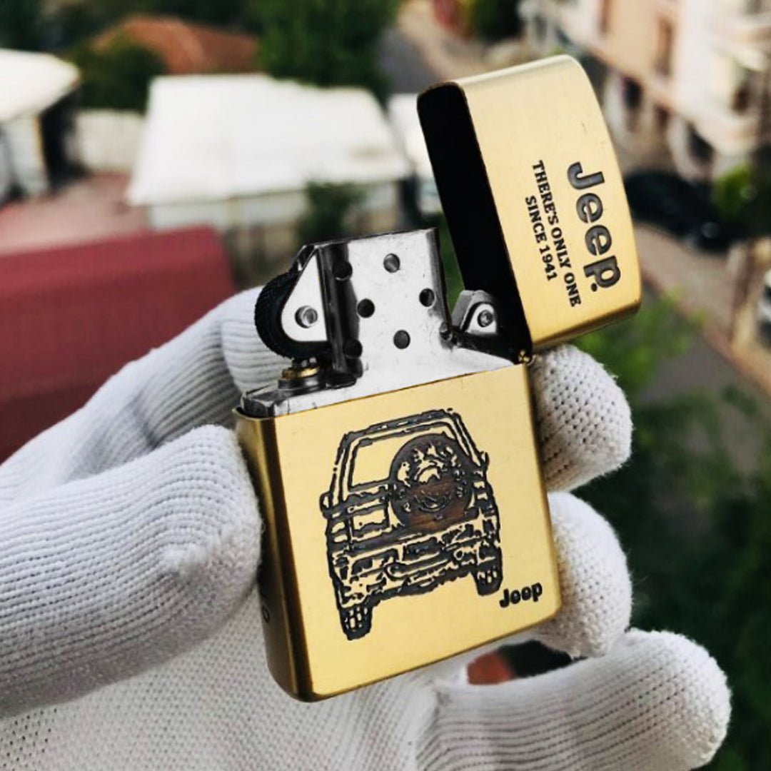 Zippo Jeep Golden Engraved Lighter