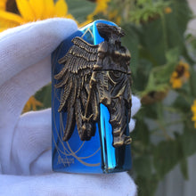 Load image into Gallery viewer, Zippo Amazon Angel Blue Engraved Brass 3D Lighter
