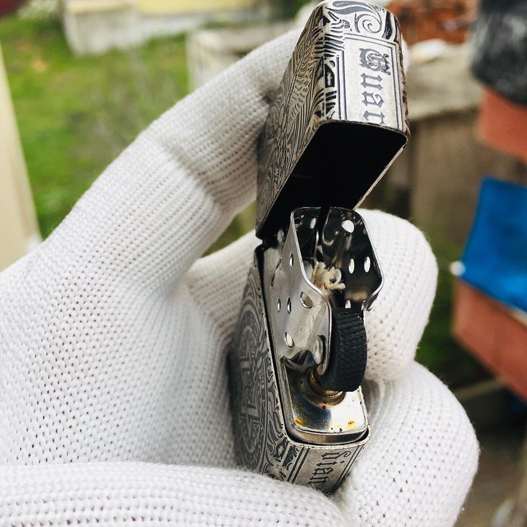 Zippo Guardian Angel Silver Engraved Lighter